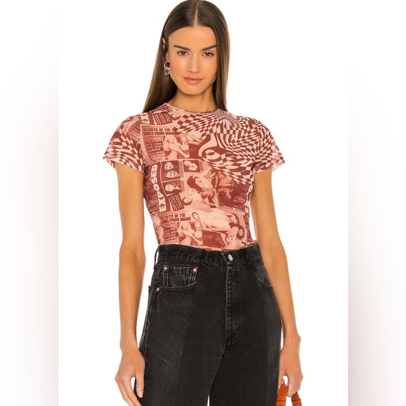 Miaou Tops - Miaou mini tee in wanted red. New with tags.